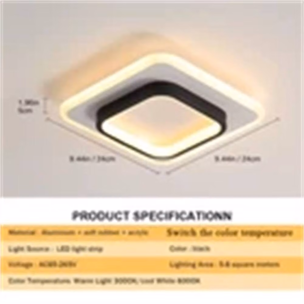 Nordara Modern Square LED Ceiling Light Panel in White – 2