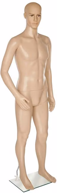 tectake Adjustable Full Body Male Mannequin in Beige – 1