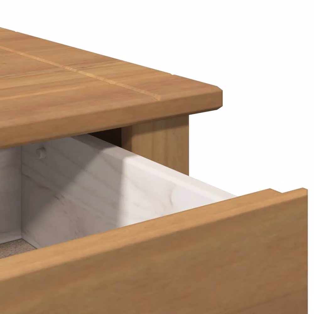 Berkfield Home Panama Bedside Cabinet in Brown Solid Wood Pine, W/D/H: 46 x 40 x 57 cm – 4