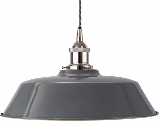 SE Home Chancery Modern Suspended Pendant Light in Grey and Nickel