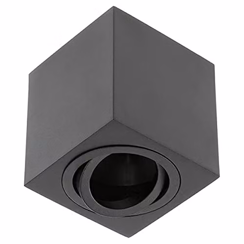 CGC Lighting Modern Black Square Surface Mount Adjustable Tilt GU10 Ceiling Spotlight – 2
