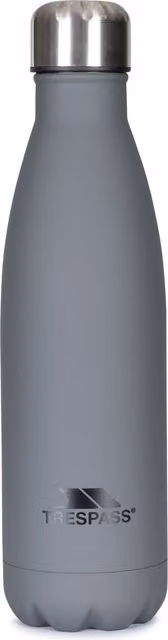 Trespass Cerro Vacuum Insulated Stainless Steel Thermal Flask, Grey, 500 ml