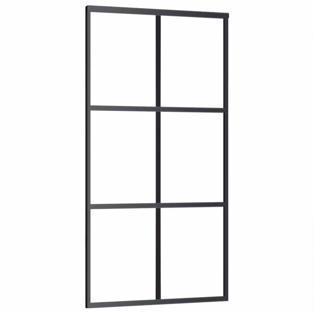 Berkfield Home Sliding Glass and Aluminium Door, Black, W: 102 cm, H: 205 cm – 2