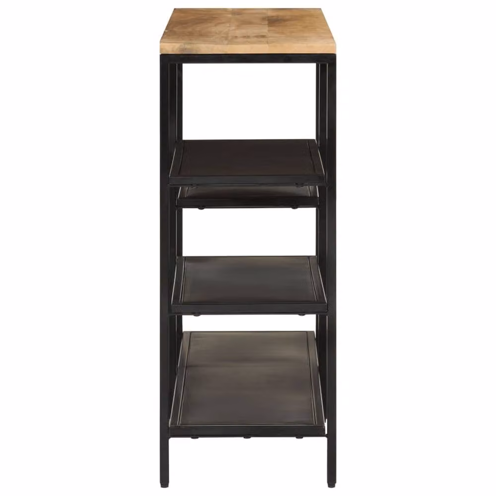 Berkfield Home Industrial Console Table in Brown Solid Mango Wood and Iron, W/D/H: 110 x 30 x 75 cm – 3