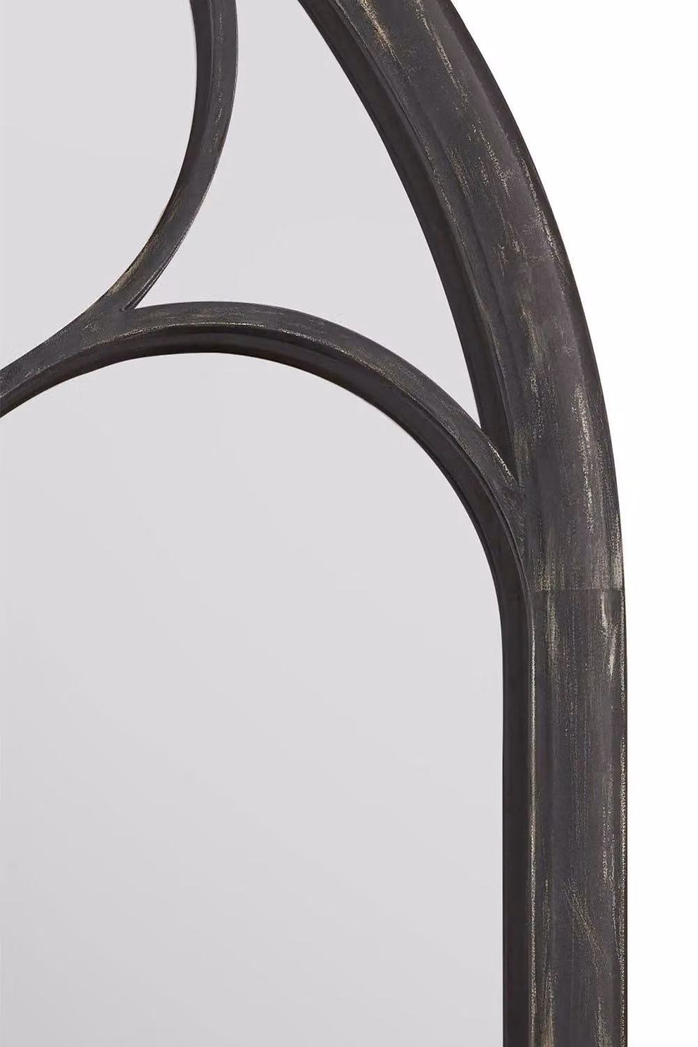 MirrorOutlet Somerley Chapel Arch Large Black Rustic Garden Wall Mirror W: 81 cm, H: 150 cm – 3