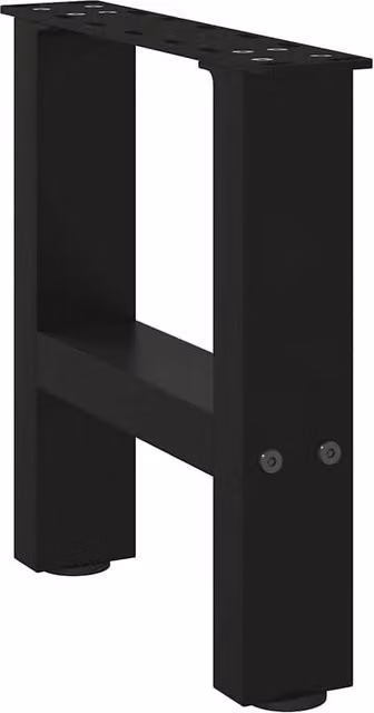Berkfield Home Matt Black Steel Coffee Table Legs, 2 Pieces, H: 30 cm x W: 30 cm