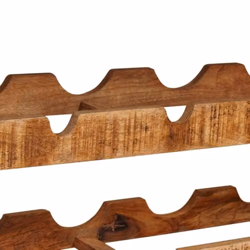 vidaXL Industrial Wall-Mounted Wine Rack in Brown Solid Mango Wood and Metal, W/D/H: 100 x 45 x 33 cm – 4