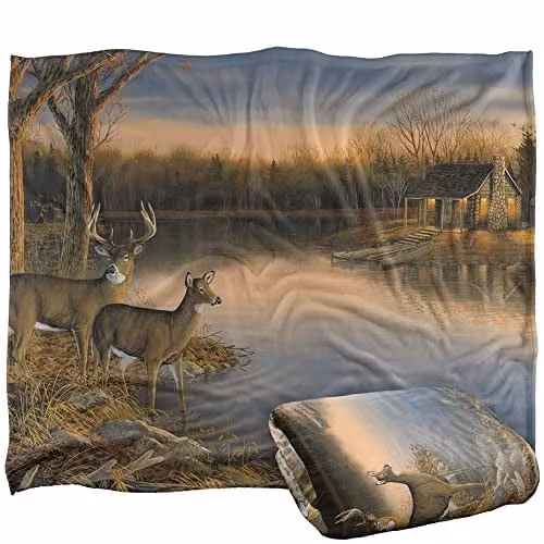 Wild Wings Tranquil Evening 2 Silky Touch Super Soft Fleece Throw Blanket in White, W/D/H: 152 x 127 cm – 1