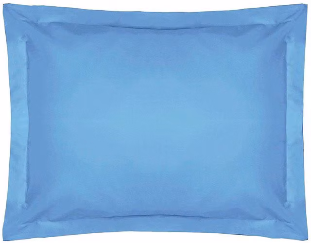 Belledorm Easy Care 200 Thread Count Cotton Polyester Percale Oxford Pillowcase in Bright Blue