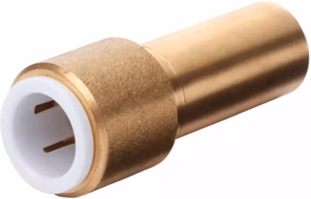 John Guest Lowfit Spigot Socket Reducer 15mm x 12mm, Gold, Pack of 10