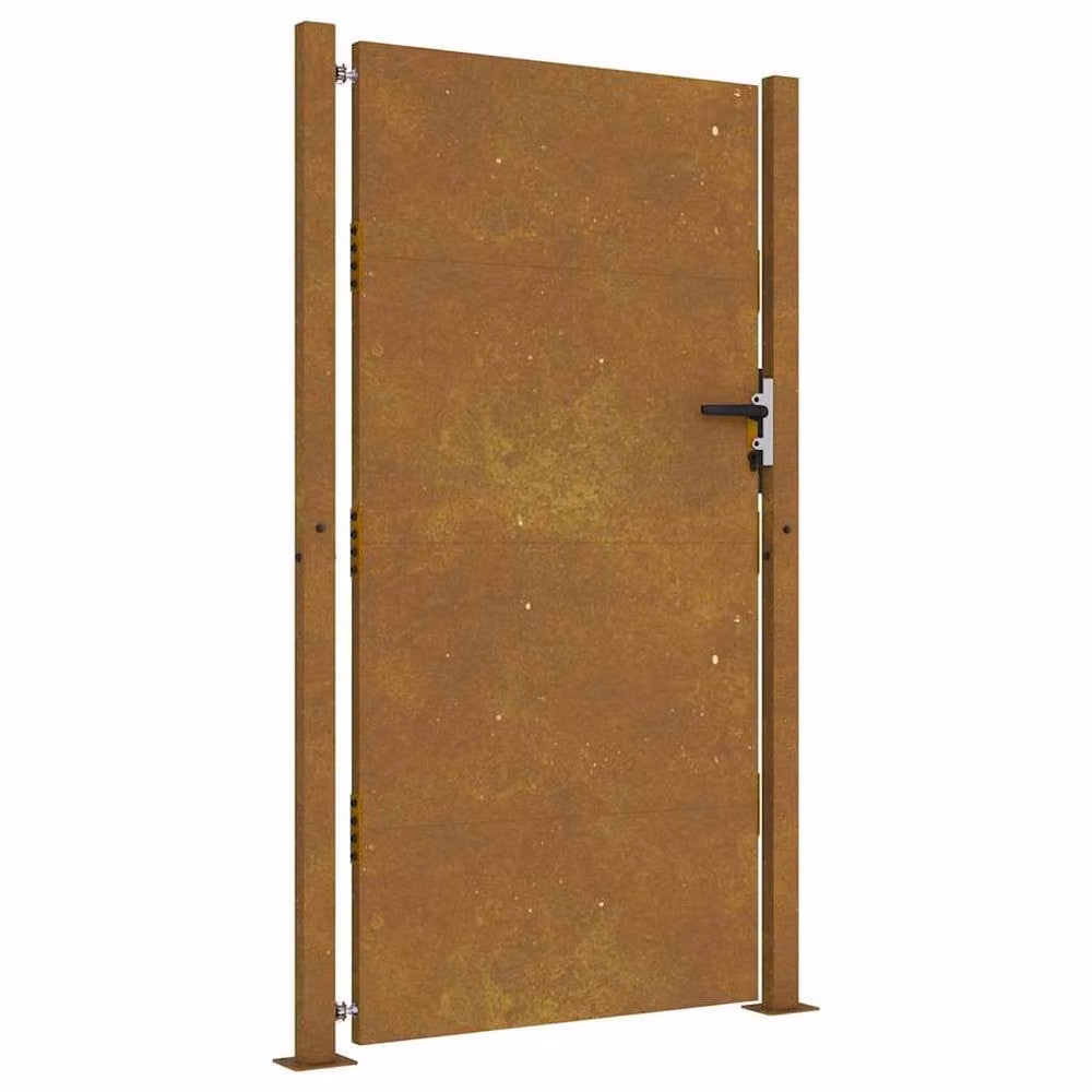 Berkfield Brown Corten Steel Garden Gate, W: 105 cm, H: 180 cm – 2