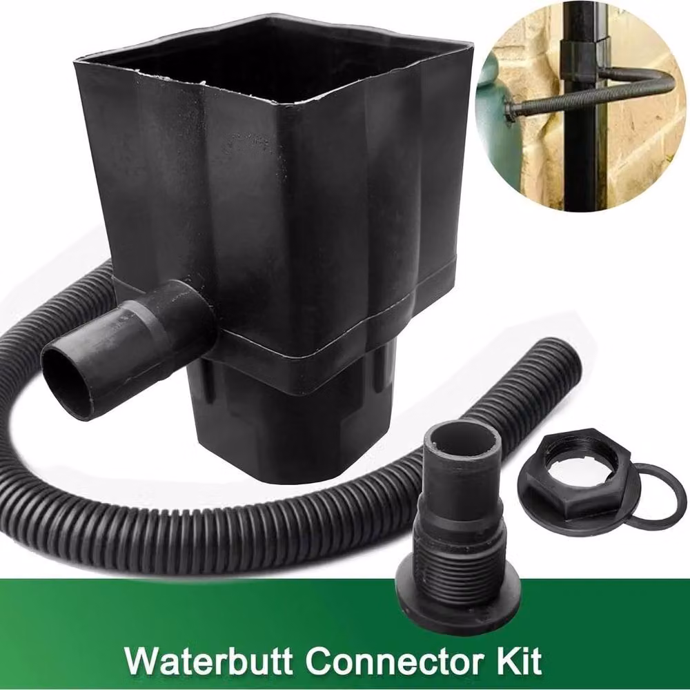 SPETLEK Rainwater Water Butt Diverter Kit in Black – 5