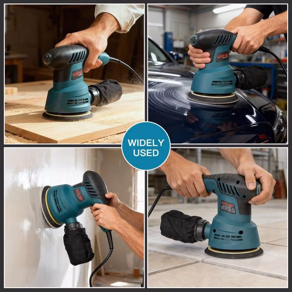SPETLEK 300w Electric Random Orbital Sander with 6 Speeds, Green – 5