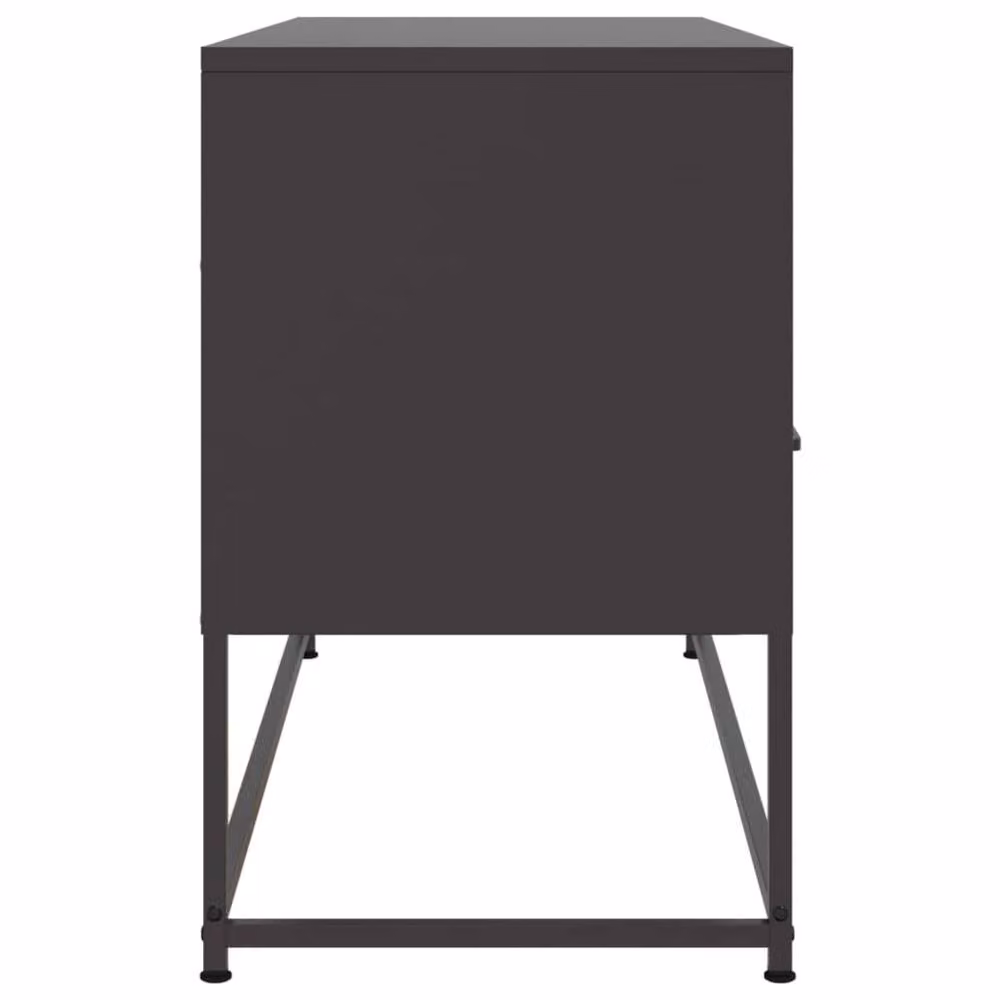 Berkfield Home Industrial Black Steel TV Cabinet W: 100.5 cm, D: 39 cm, H: 60.5 cm – 5