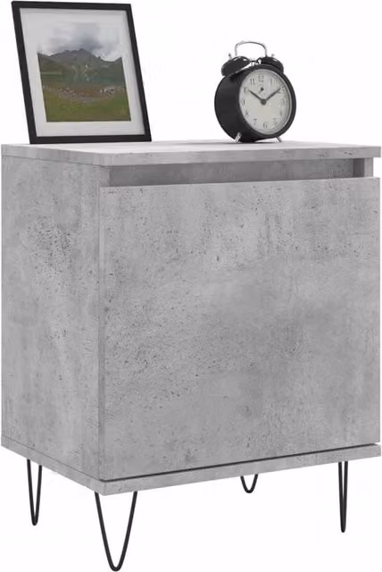 Berkfield Home Elegant Bedside Cabinets, 2 Piece Set in Concrete Grey, W: 40 cm, D: 30 cm, H: 50 cm – 1