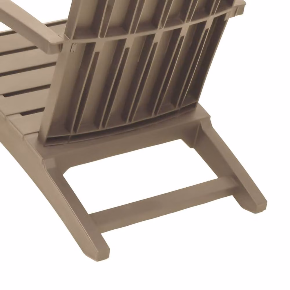 Berkfield Home Garden Adirondack Chair in Light Brown Polypropylene – 5