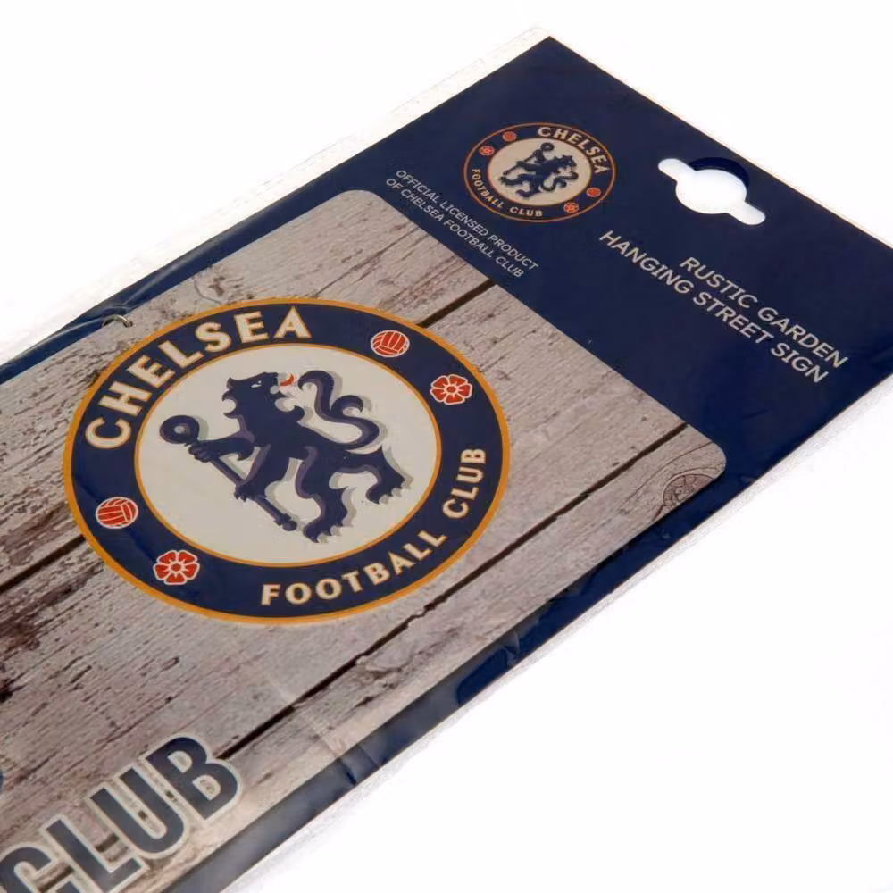 Chelsea FC Rustic Metal Hanging Plaque, White, W/H: 40 x 18 cm – 3