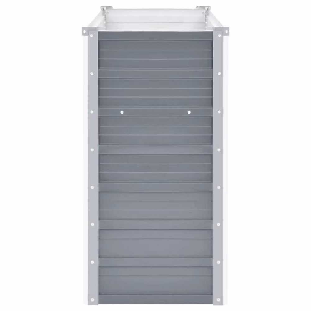 Berkfield Home Garden Galvanised Steel Raised Bed, Grey, W: 100 cm, D: 40 cm, H: 77 cm – 2