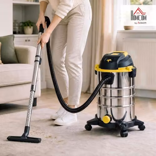 HOMCOM 1400W Vacuum Cleaner with Blowing Function in Silver – 2