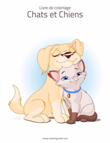 Createspace Cats and Dogs 1 & 2 Colouring Book for Children, Multicolour