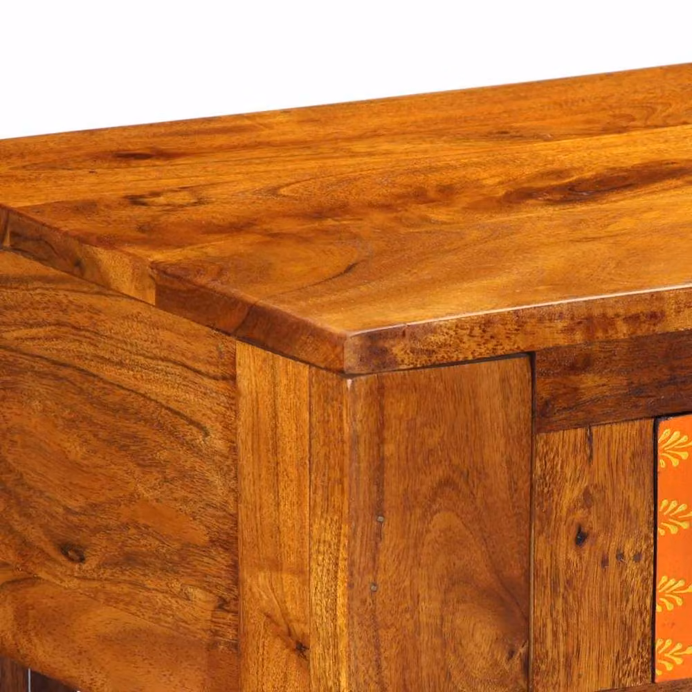Berkfield Home Rustic Acacia Wood Console Table, Brown, W/D/H: 110 x 35 x 75 cm – 3