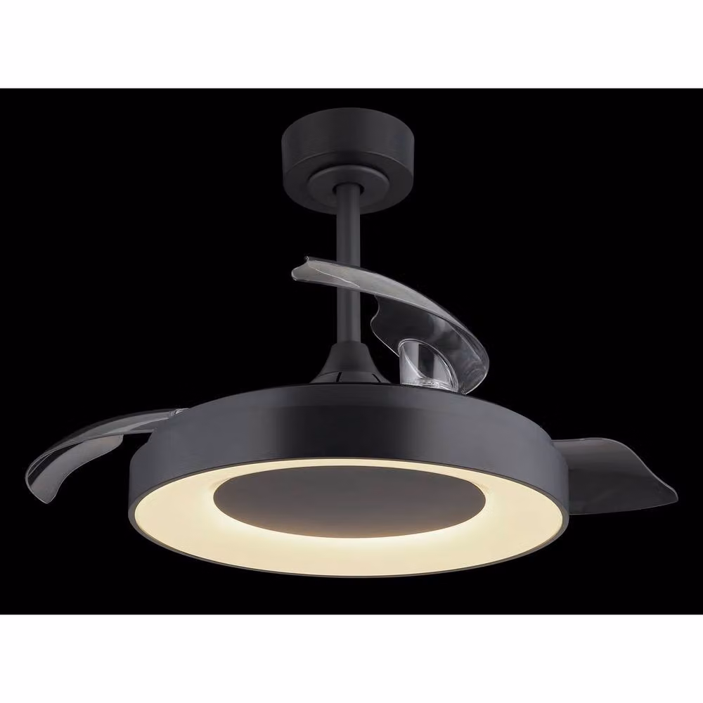 Netlighting Globo Lighting RGB LED Ceiling Fan with Remote Control, Grey, 40 W, 2400 Lm – 7