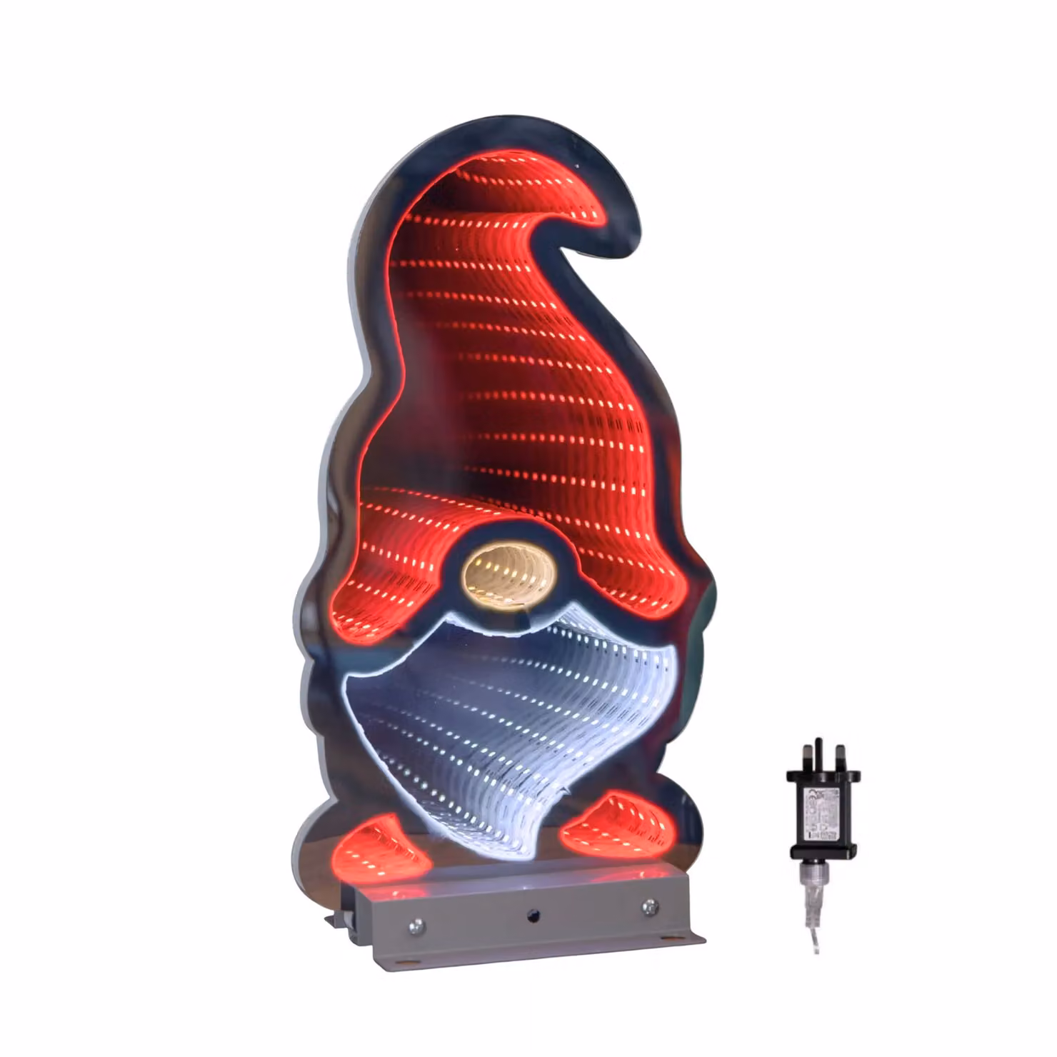 Samuel Alexander Red LED Infinity Christmas Gonk Decoration with Metal Base, Height: 30 cm – 2