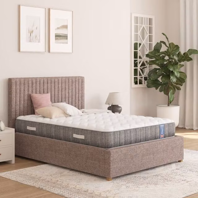 Aspire Dynamic Airflow Pocket Sprung Natural Fillings Mattress in White, W/D/H: 140 x 200 cm