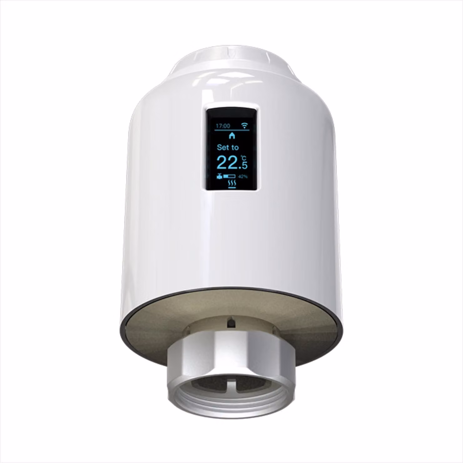 ENER-J Pack of 4 White Wifi Smart Thermostatic Radiator Valves with Display and App Control – 1