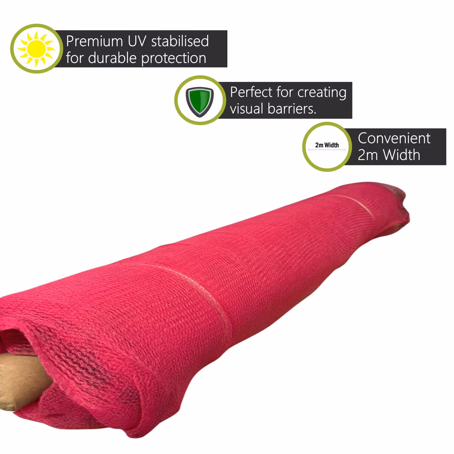 Pegdev Pink Heavy Duty UV Stabilised Polyethylene Temporary Fencing Safety Net 6m – 2