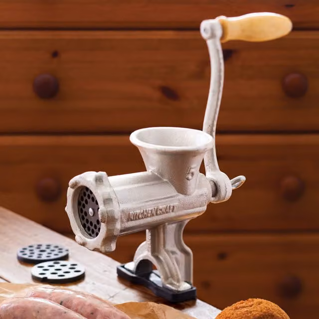 KitchenCraft Cast Iron Mincer No.5 in Silver