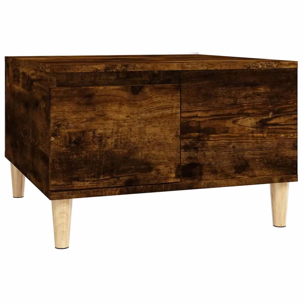 Berkfield Home Square Coffee Table in Smoked Oak Brown, W/D/H: 55 x 55 x 36.5 cm – 2