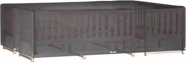 Berkfield Home Rectangular Garden Furniture Cover in Black, W/D/H: 300 x 200 x 75 cm