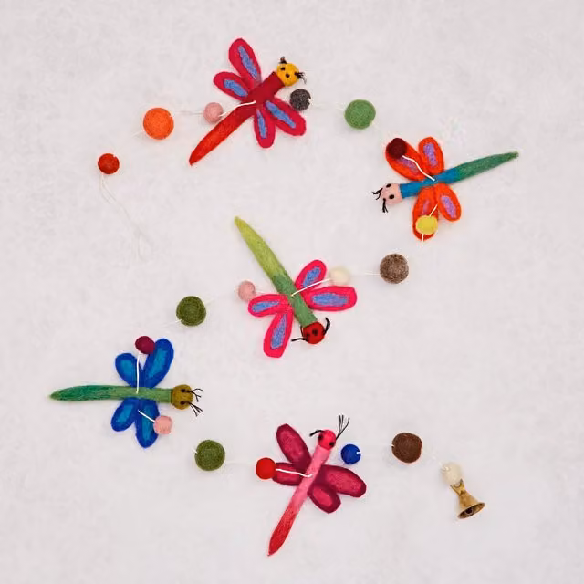 Paper High Multicolour Dragon Fly Hanging Decoration