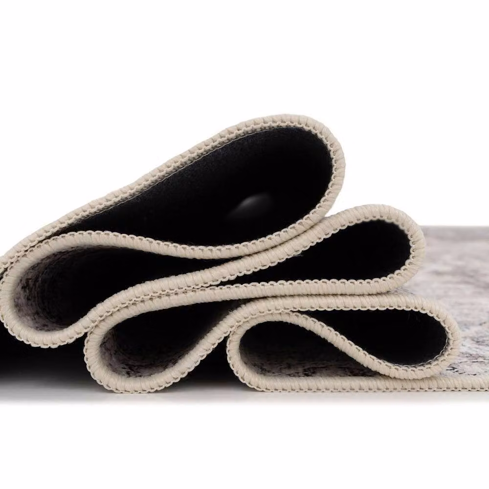 Kukoon Grey Distressed Soft Pile Area Rug, W: 160 cm, L: 230 cm – 5