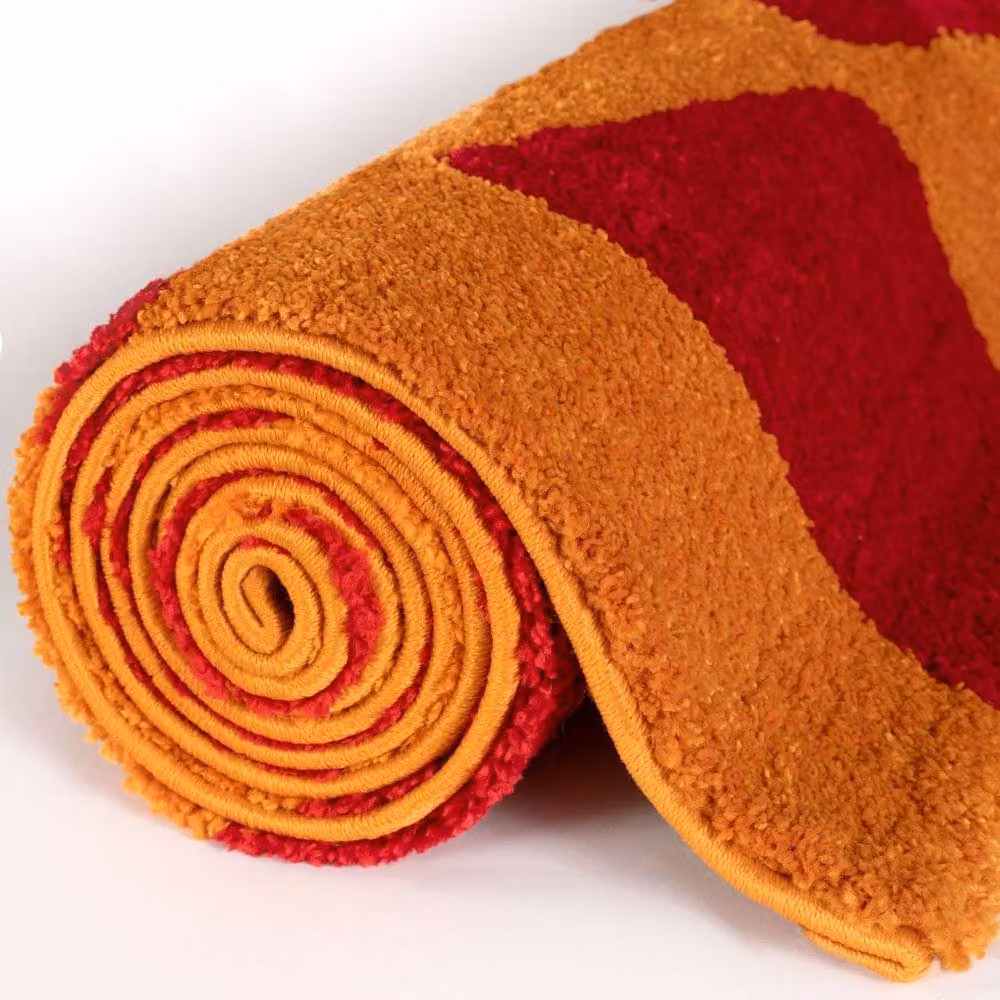 THE RUGS Joli Chequered Soft and Dense Pile Living Room and Bedroom Rug in Red, W: 340 cm, D: 240 cm – 3
