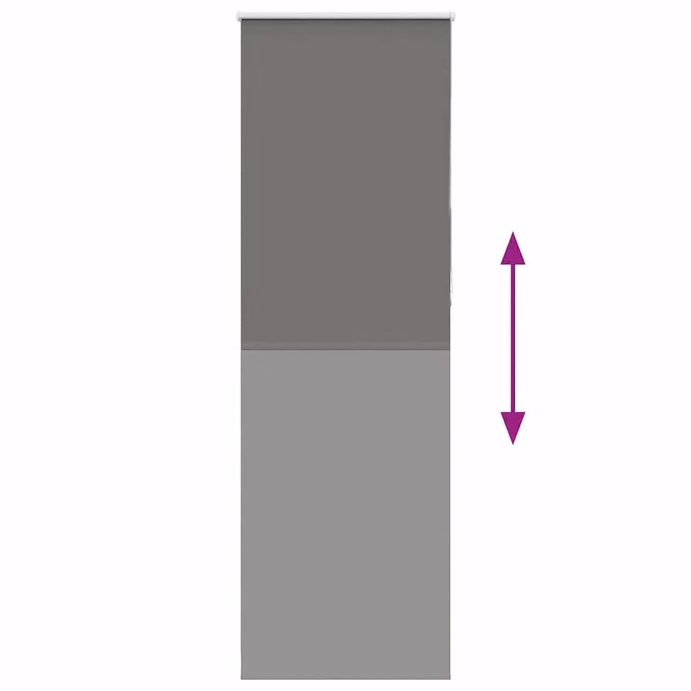 Berkfield Home Grey Blackout Roller Blind, Thermal Insulating Polyester, W: 85 cm, H: 230 cm