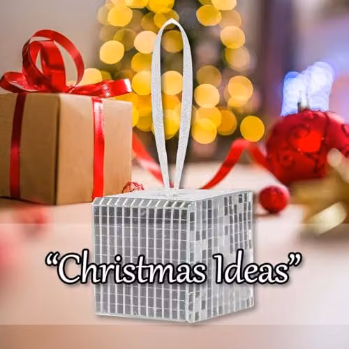 VFM e-Store Silver Geometric Gift Box Hanging Christmas Decoration, W/D/H: 6 x 6 x 6 cm – 4
