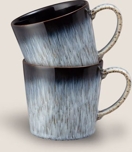 Denby Halo Stoneware Mugs, Set of 2, Blue