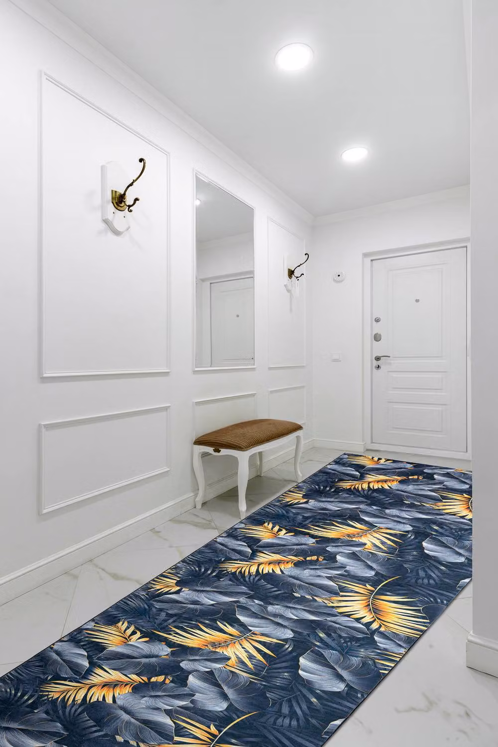 RugsX Lotus Anti-Slip Floral Runner in Grey and Multicolour, W: 60 cm, L: 370 cm – 3
