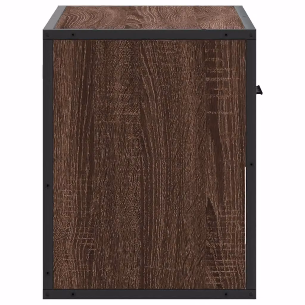 Berkfield Home Industrial TV Cabinet in Brown Oak, W/D/H: 60 x 31 x 39.5 cm – 4