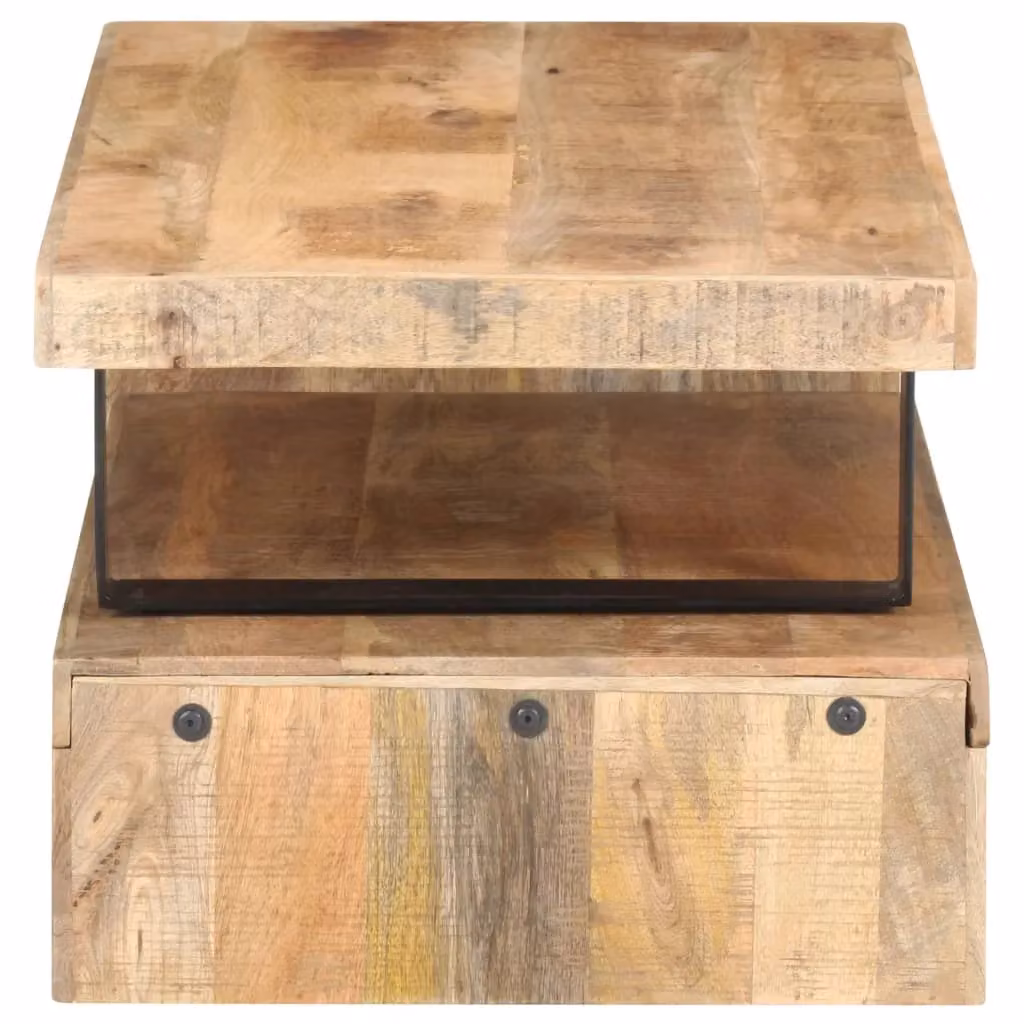 Berkfield Home 2 Piece Nested Coffee Table Set in Brown Solid Mango Wood – 2
