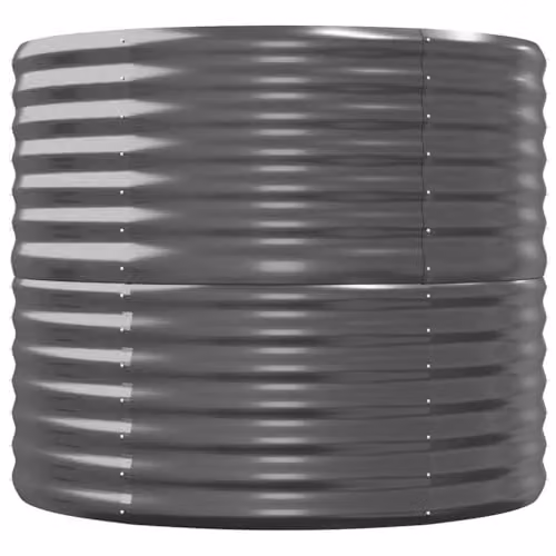 vidaXL Powder-coated Steel Oval Raised Bed Planter for Vegetables, Herbs and Flowers, Anthracite, W/D/H: 368 x 80 x 68 cm – 3