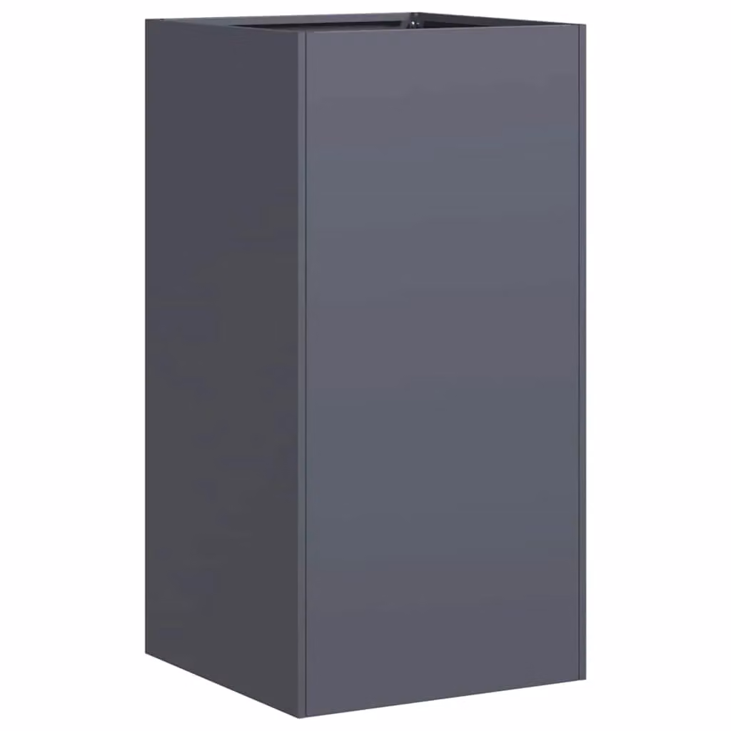 Berkfield Home Anthracite Steel Planter Tub, W/D/H: 40 x 40 x 80 cm – 2