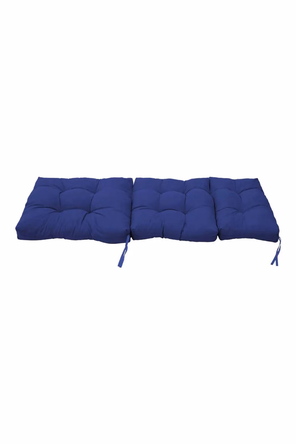 Living and Home 3-Fold All-In-One Garden High-Back Recliner Cushion in Blue, W/D: 130 x 55 cm – 2
