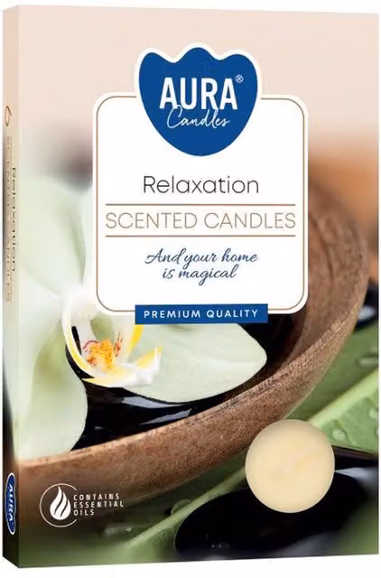 KDMK Set of 6 Scentedights Relaxation in Brown and White