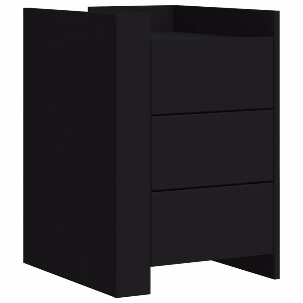 Berkfield Home Decorative Black Bedside Cabinet, W/D/H: 45 x 50 x 65 cm – 3