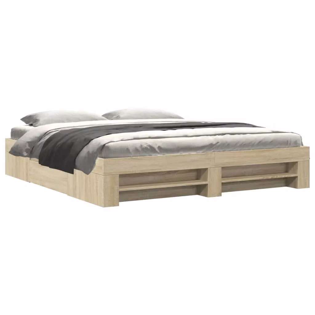 Berkfield Home Sonoma Oak Super King Bed Frame with Drawers, Brown, W/D/H: 180 x 200 cm – 2