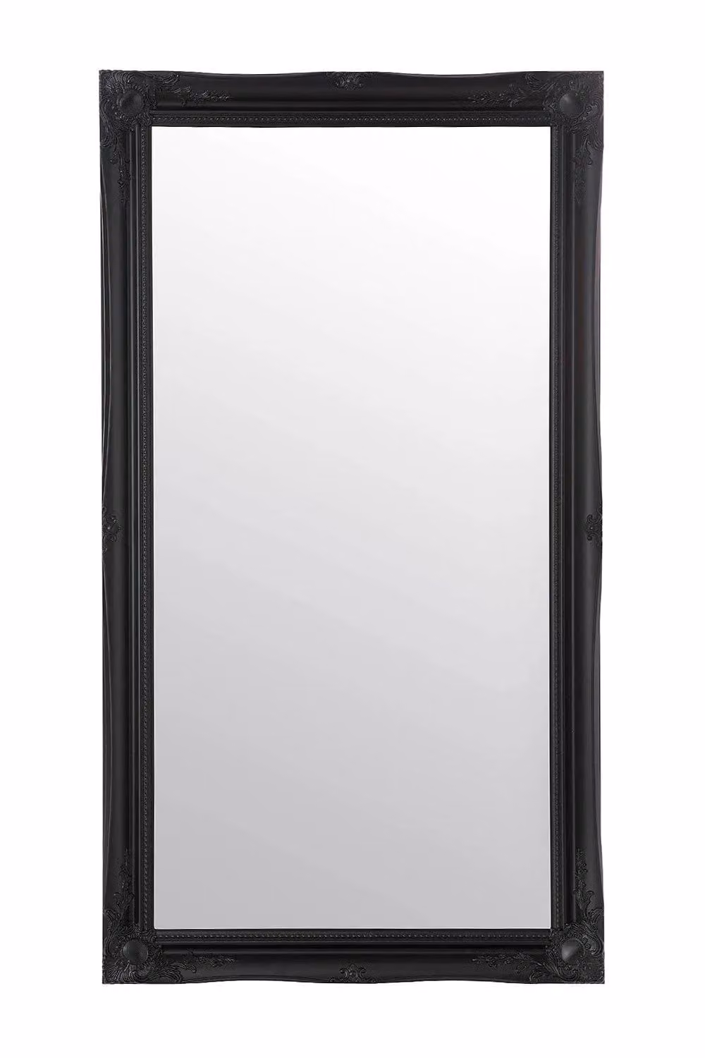 MirrorOutlet Hamilton Large Antique Design Black Wall Mirror W: 137 cm, H: 76 cm – 2