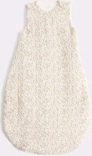 M&S Pure Cotton 2.5 Tog Floral Sleeping Bag for Babies 0-3 Years in Light Cream